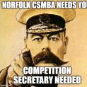 Competition Secretary urgently needed by NCSMBA
