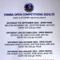 ESMBA Open Comps Dates & Venues